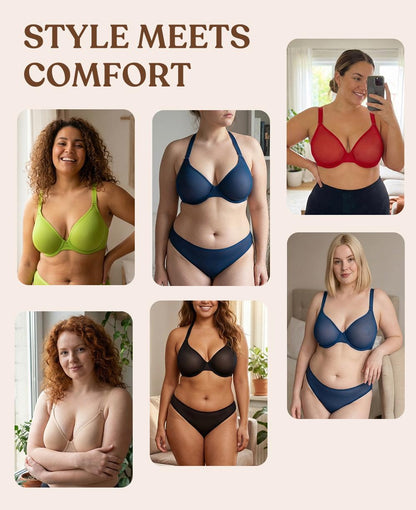Sheer Mesh Bra – Multiway Unlined Underwire