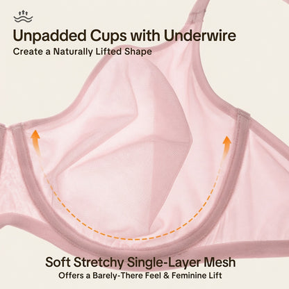 Sheer Mesh Bra – Multiway Unlined Underwire