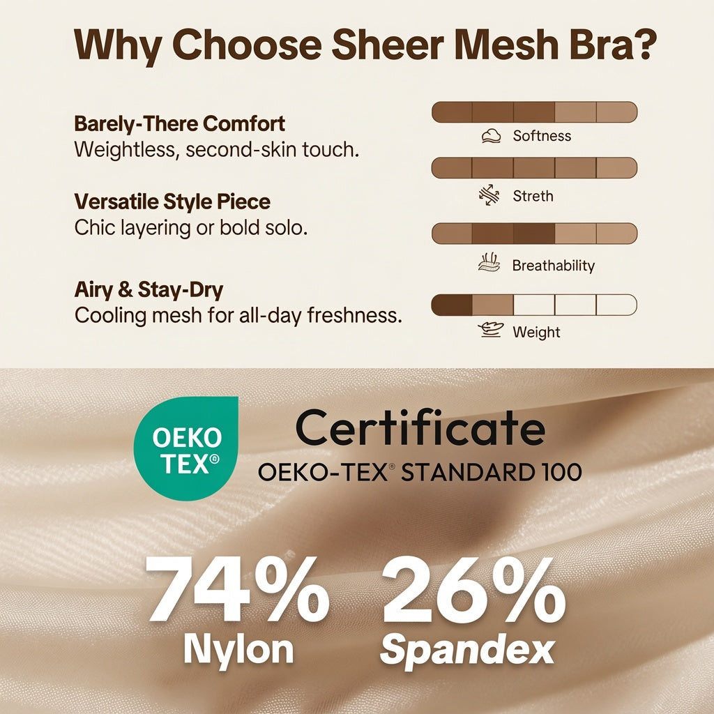 Sheer Mesh Bra – Multiway Unlined Underwire